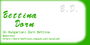 bettina dorn business card